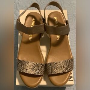 Anne Klein Cait Espadrille Wedge Sandal | Color: Metallic Gold